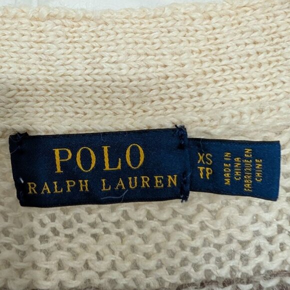 Polo Ralph Lauren Western Nordic Cardigan Womens Size XS Beige Wool Alpaca Blend - Picture 6 of 13
